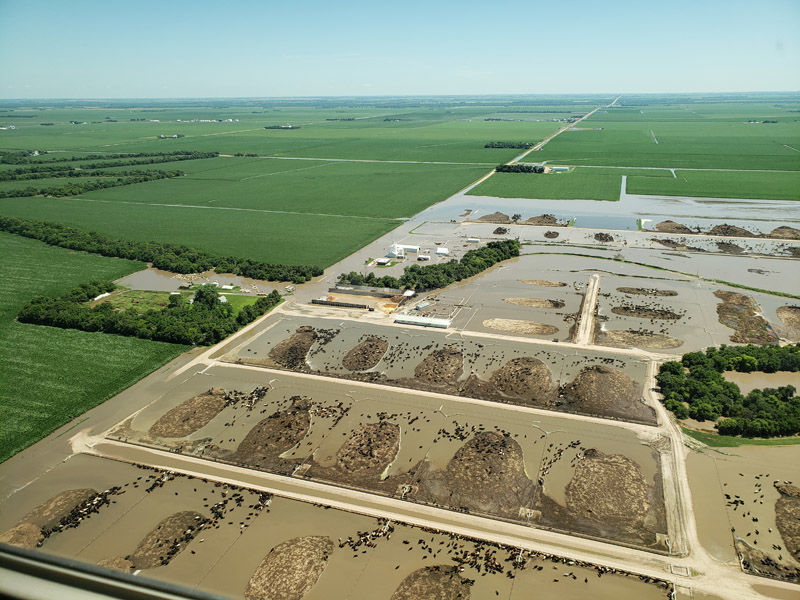 Kearney flooding from the air